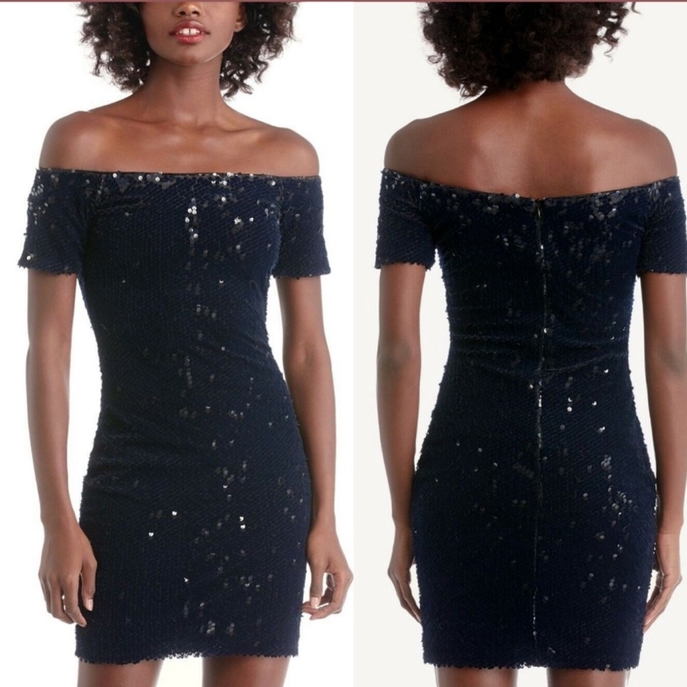 Dress the Population Larissa Velvet Sequin Dress | Small
